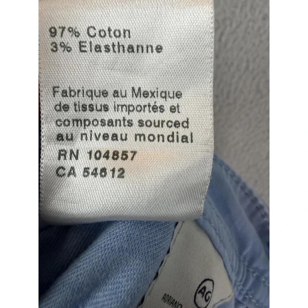 AG Adriano Goldschmied Graduate Jeans Mens 33x34 Blue Light Slim Stretch Denim